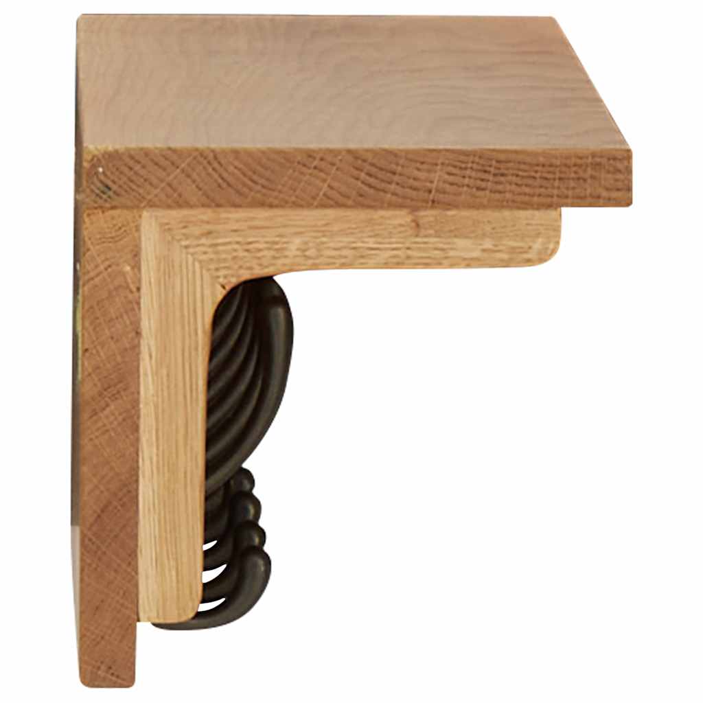 Coat Rack Solid Oak Wood 60 x 16 x 16 cm