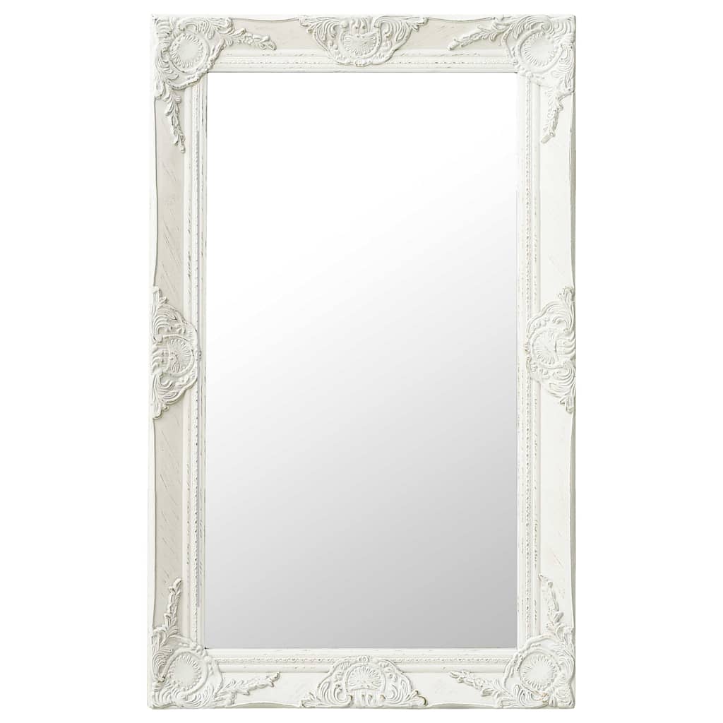 vidaXL Wall Mirror | White | Wood, glass, engineered wood | 50 x 80 cm 1