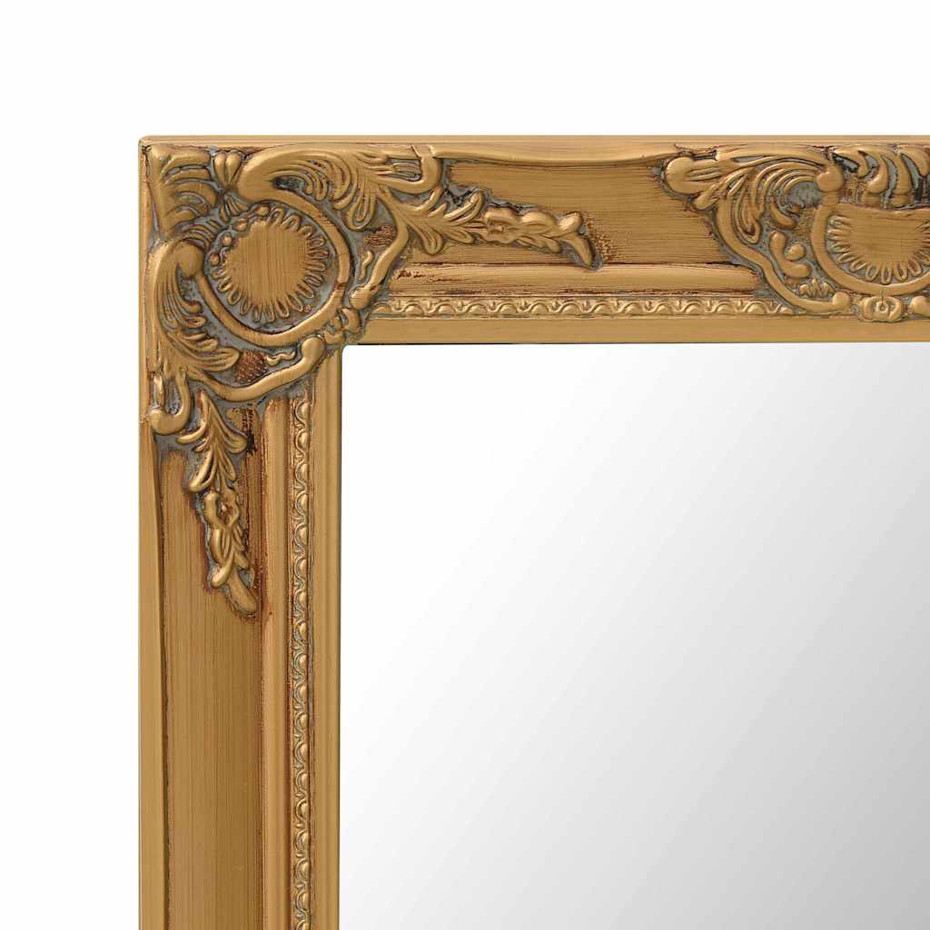 vidaXL Wall Mirror | Gold | Wood, glass, engineered wood | 50 x 80 cm 4