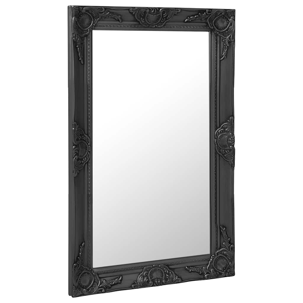 vidaXL Wall Mirror | Black | Wood, Glass, Engineered Wood | 50x80 cm 2