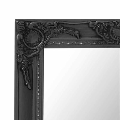 vidaXL Wall Mirror | Black | Wood, Glass, Engineered Wood | 50x80 cm 4