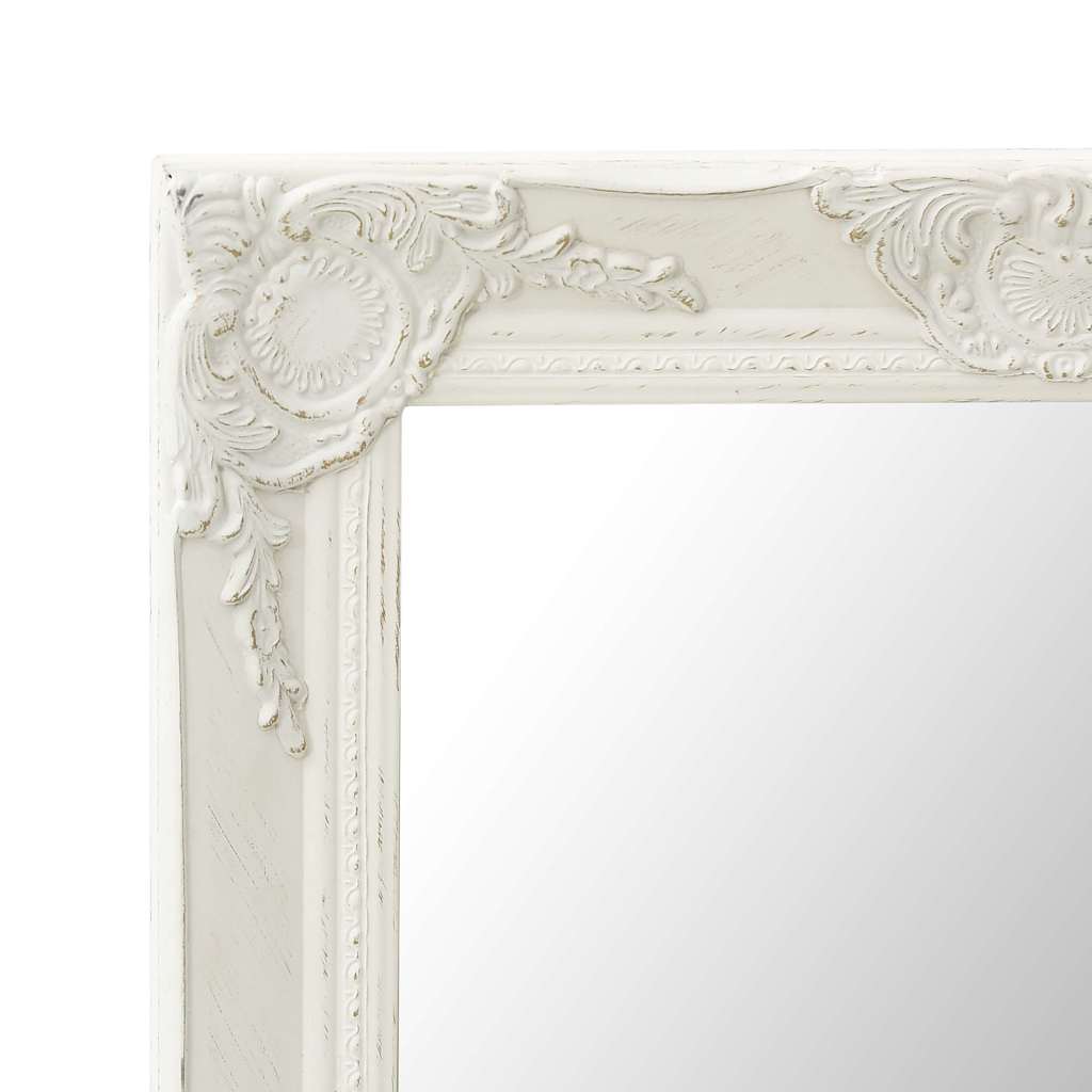 vidaXL Wall Mirror | White | Wood, glass, engineered wood | 60 x 60 cm 4