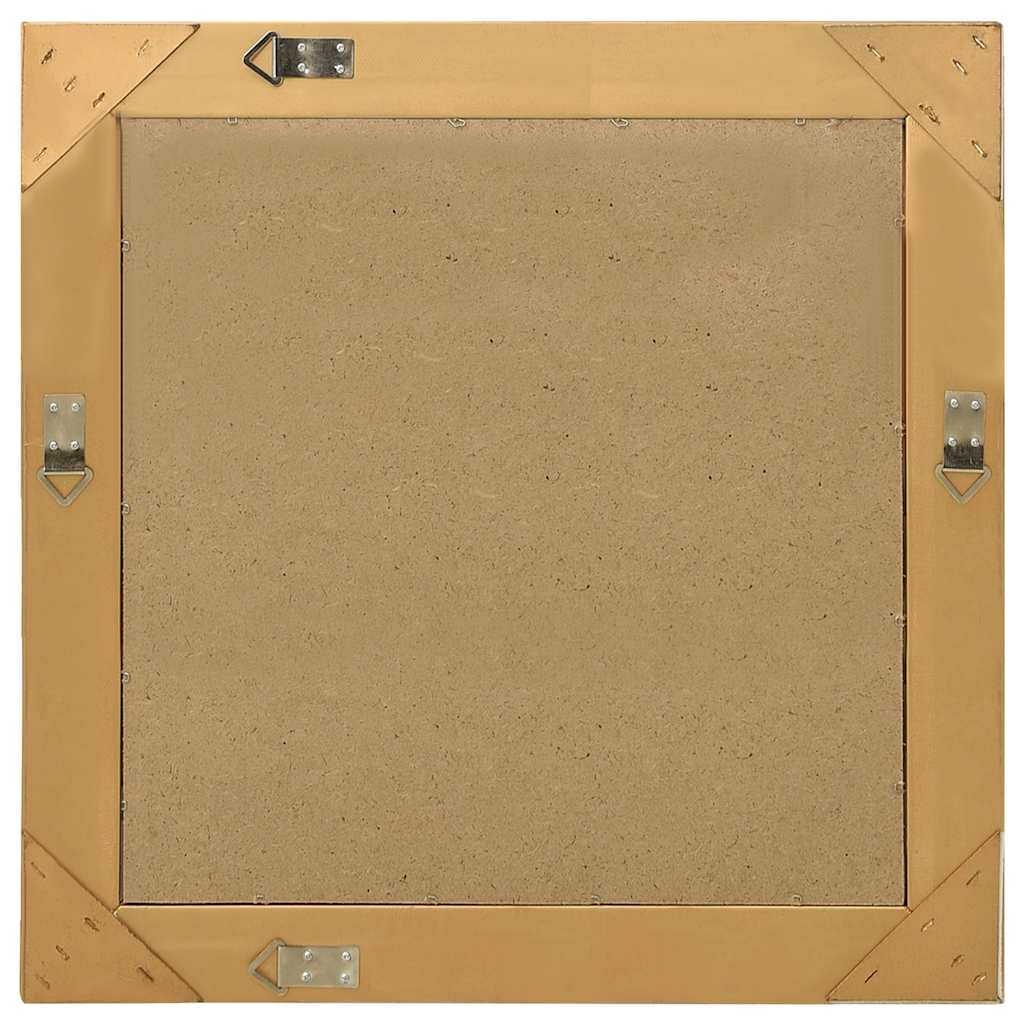 vidaXL Wall Mirror | Gold | Wood | 60cm x 60cm | Wall mounting | Wall Mirror 3