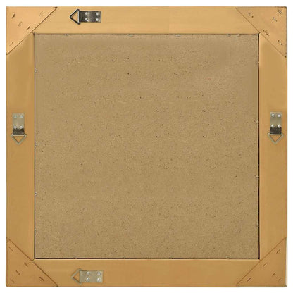 vidaXL Wall Mirror | Gold | Wood | 60cm x 60cm | Wall mounting | Wall Mirror 3