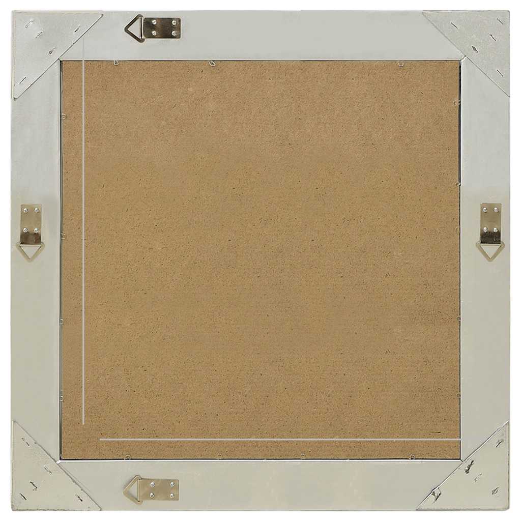 vidaXL Wall Mirror | Silver | Wood, glass, engineered wood | 60x60 cm 3