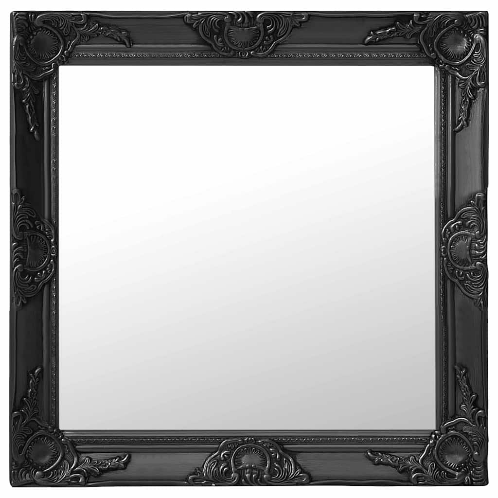 vidaXL Wall Morror | Black | Wood, glass, engineered wood | 60 cm x 60 cm 1