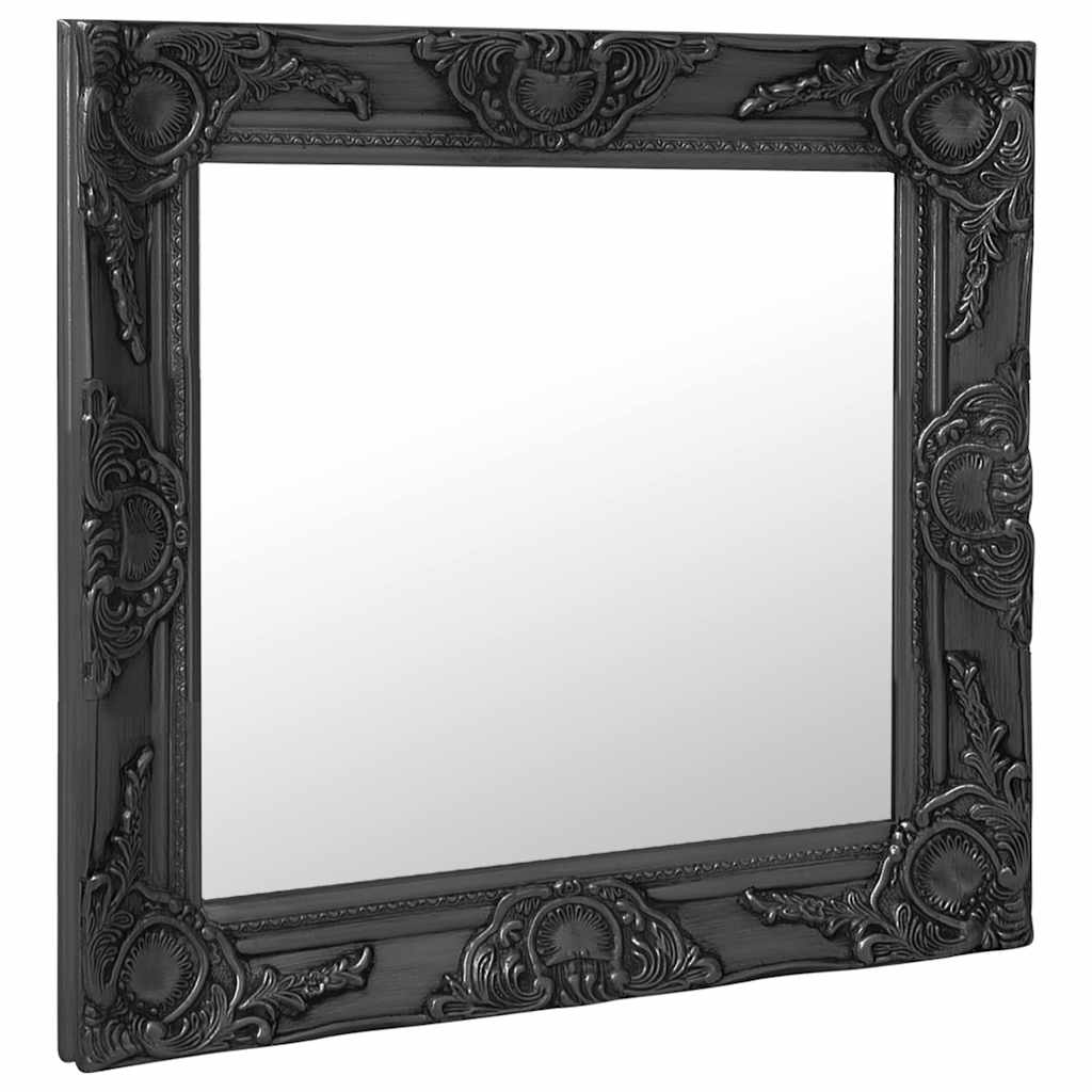 vidaXL Wall Morror | Black | Wood, glass, engineered wood | 60 cm x 60 cm 2