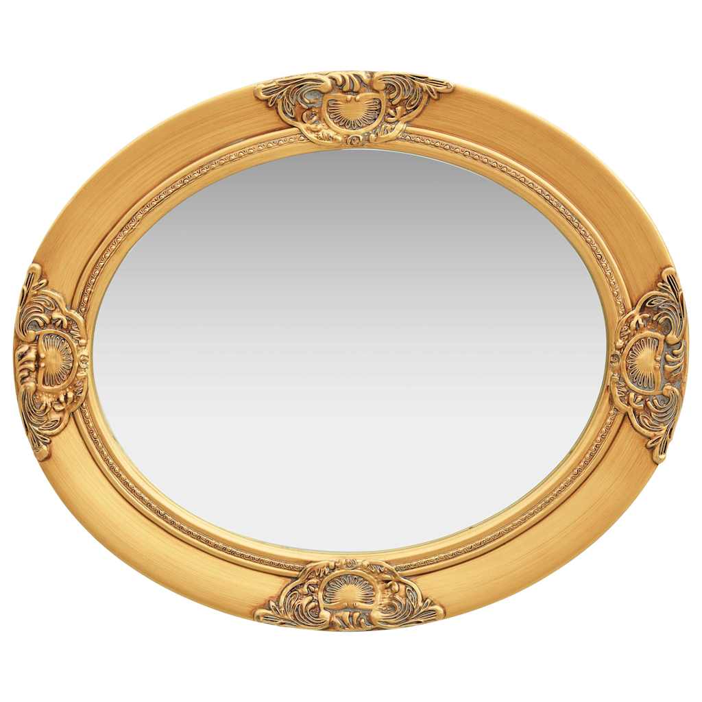 vidaXL Wall Mirror | Gold | Wood, Glass, Engineered Wood | 50x60 cm |  Ornaments 3