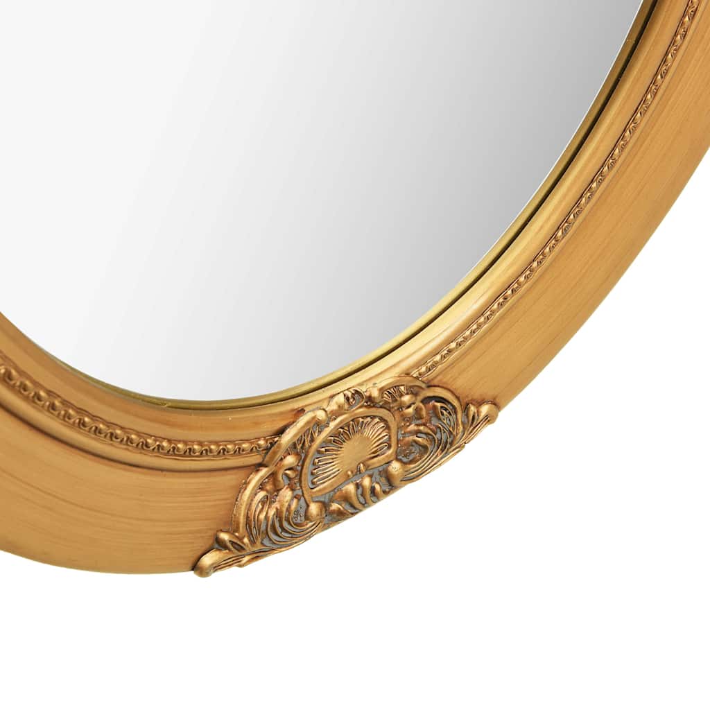 vidaXL Wall Mirror | Gold | Wood, Glass, Engineered Wood | 50x60 cm |  Ornaments 4