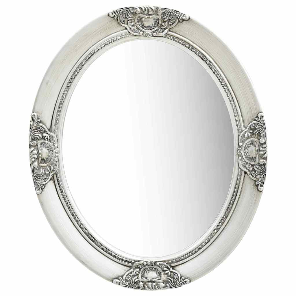 vidaXL Wall Mirror | Silver | Wood, glass and engineered wood | 50 x 60 cm 1