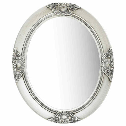 vidaXL Wall Mirror | Silver | Wood, glass and engineered wood | 50 x 60 cm 1