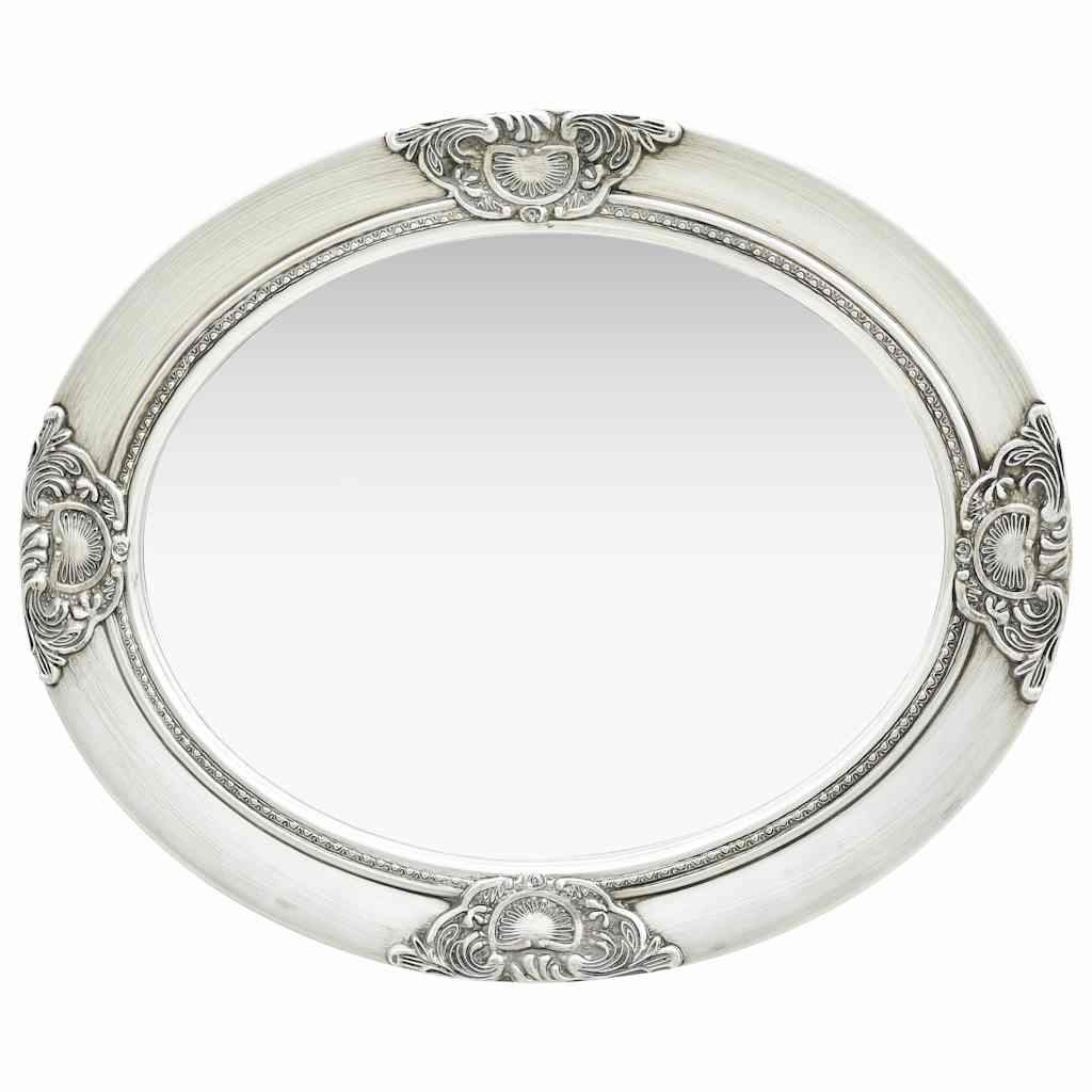 vidaXL Wall Mirror | Silver | Wood, glass and engineered wood | 50 x 60 cm 3