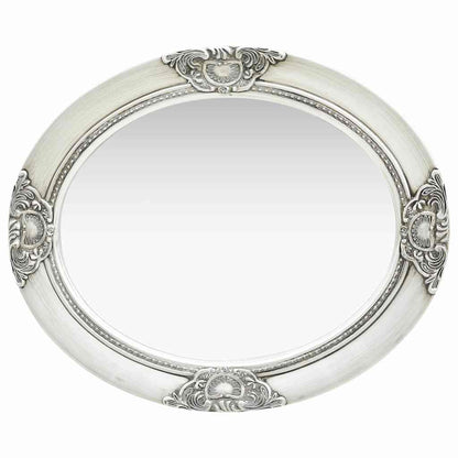 vidaXL Wall Mirror | Silver | Wood, glass and engineered wood | 50 x 60 cm 3