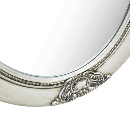 vidaXL Wall Mirror | Silver | Wood, glass and engineered wood | 50 x 60 cm 4