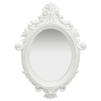 vidaXL Wall Mirror | White | Polyurethane, glass, engineered wood | Medium 1