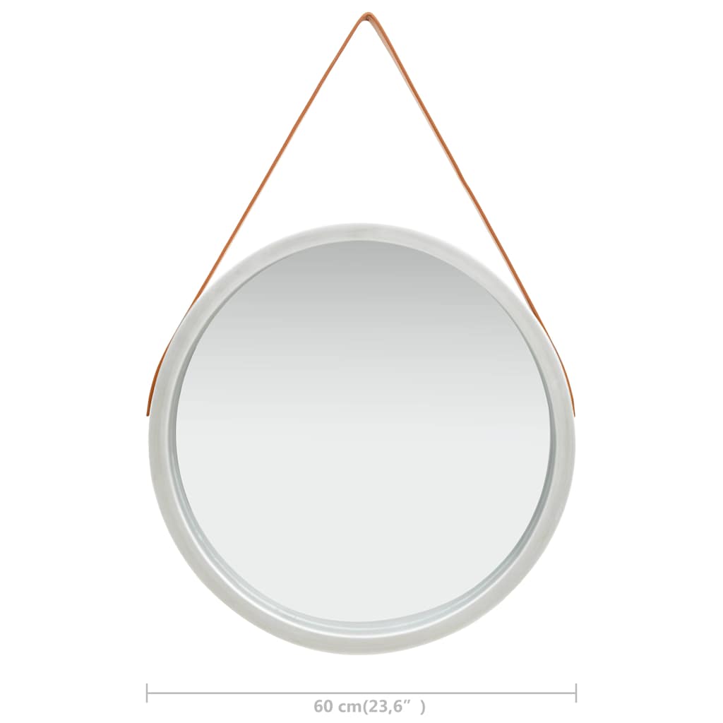 vidaXL Wall Mirror | Silver and brown 6