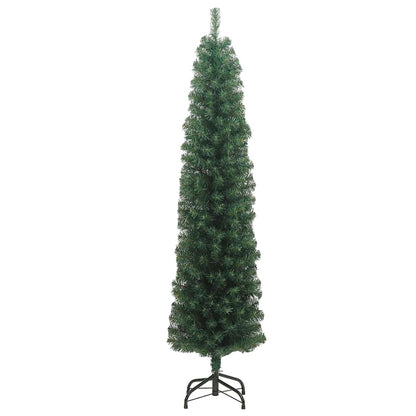vidaXL Slim Artificial Christmas Tree with Stand Green 240 cm PVC 3