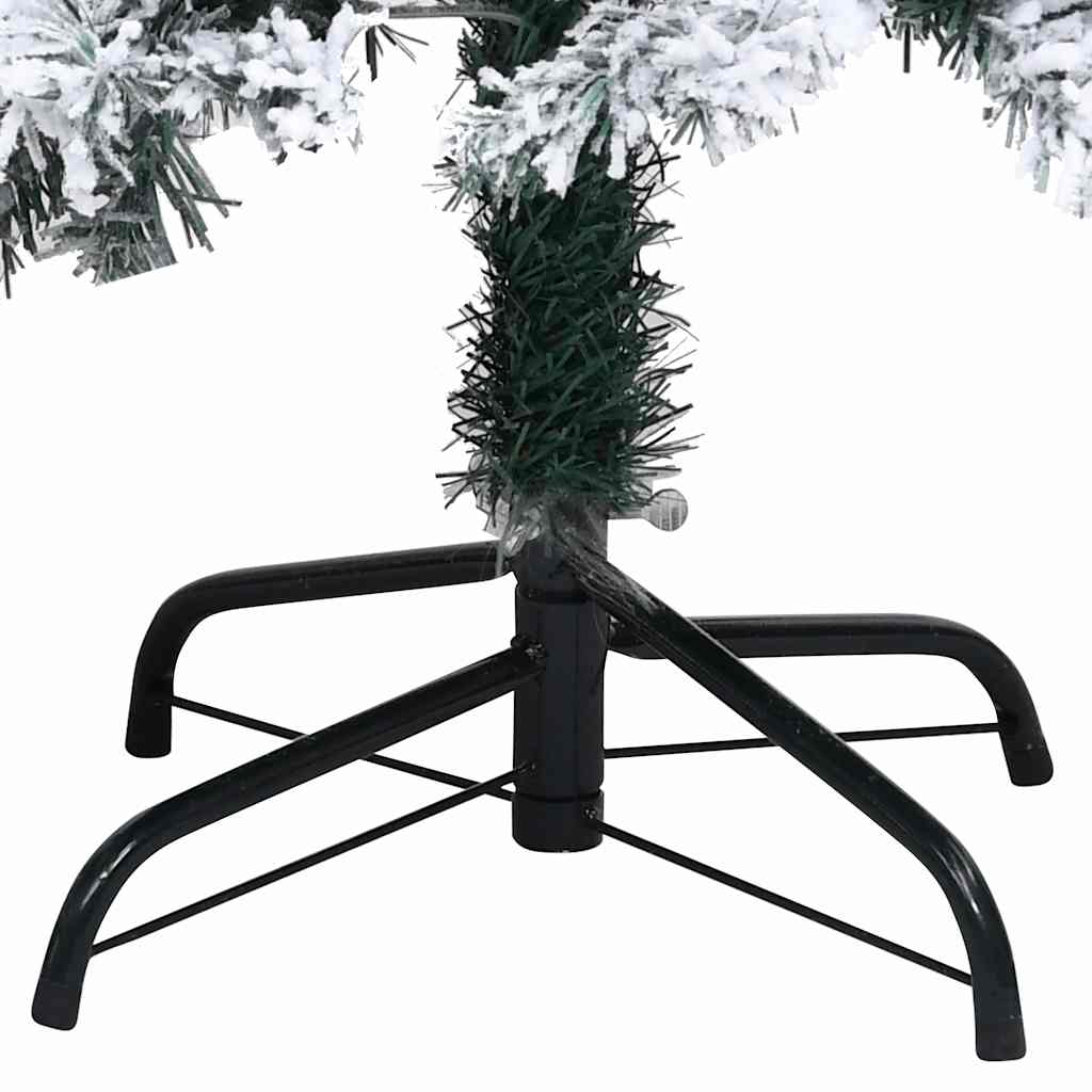 vidaXL Artificial Christmas Tree with Flocked Snow Green 180 cm PVC 5