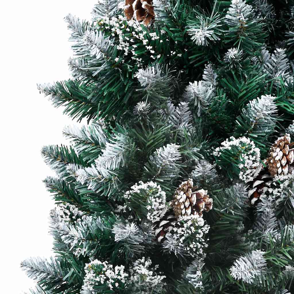 321015 vidaXL Artificial Christmas Tree with Pine Cones and White Snow 150 cm 3