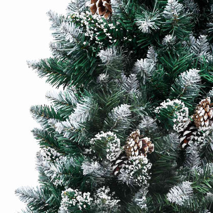 321015 vidaXL Artificial Christmas Tree with Pine Cones and White Snow 150 cm 3