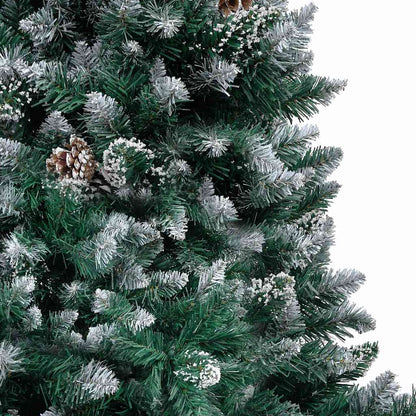 321015 vidaXL Artificial Christmas Tree with Pine Cones and White Snow 150 cm 4