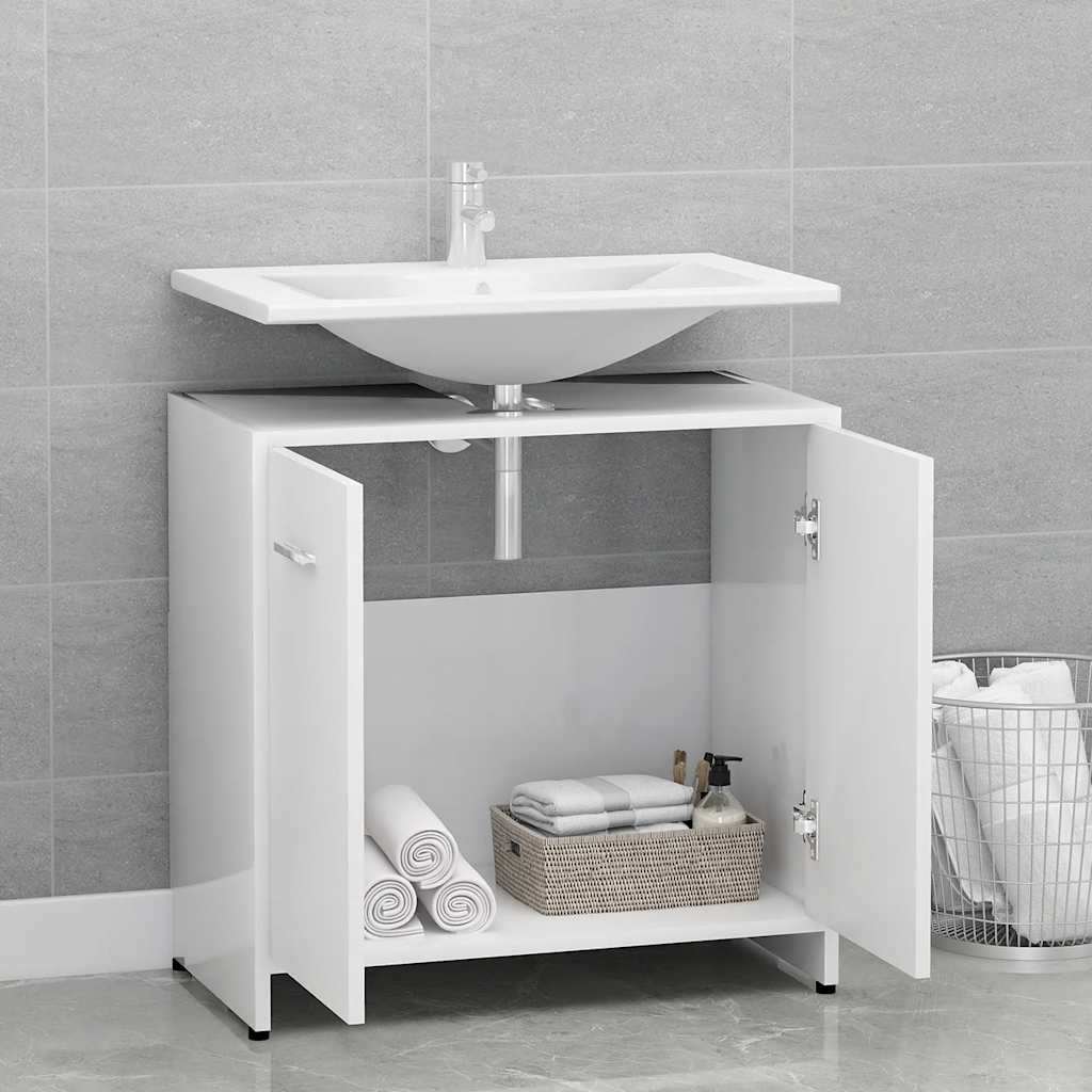 vidaXL Bathroom Cabinet White 60x33x61 cm Engineered Wood 3
