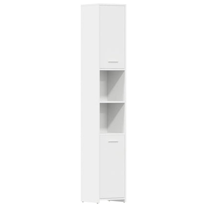 Bathroom Cabinet 30x30x183,5 cm Engineered Wood White With handle