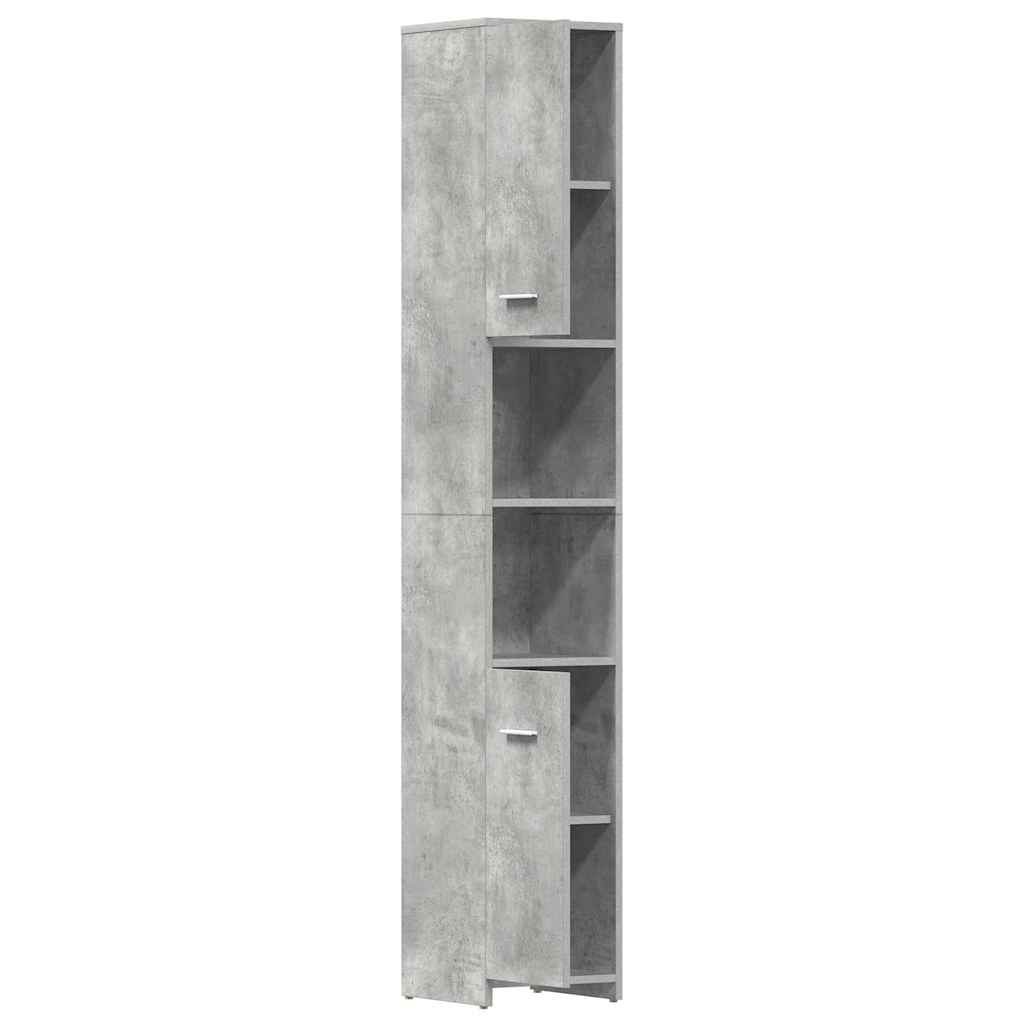 Bathroom Cabinet Concrete Grey Engineered Wood