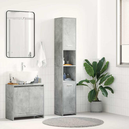 Bathroom Cabinet Concrete Grey Engineered Wood