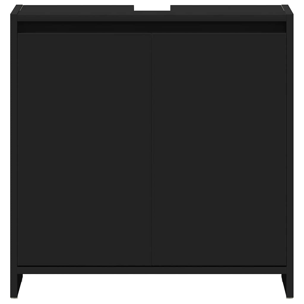 vidaXL Bathroom Cabinet Black 60x33x60 cm Engineered Wood 6