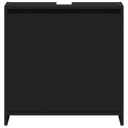 vidaXL Bathroom Cabinet Black 60x33x60 cm Engineered Wood 6