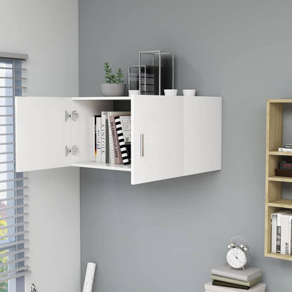 vidaXL Wall Mounted Cabinet | White | Engineered wood | Medium | Wall mounting 3