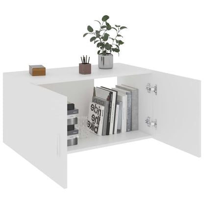 vidaXL Wall Mounted Cabinet | White | Engineered wood | Medium | Wall mounting 5