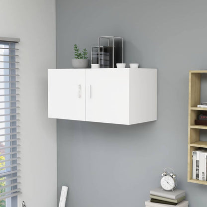 vidaXL Wall Mounted Cabinet | White | Engineered wood | Medium | Wall mounting 1