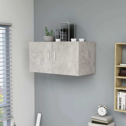 vidaXL Wall Mounted Cabinet | Concrete Grey | Engineered wood 1