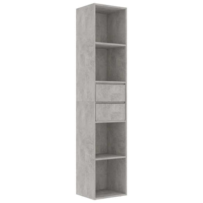 vidaXL Book Cabinet | Concrete Grey | Engineered Wood | Medium | Book Cabinet 2