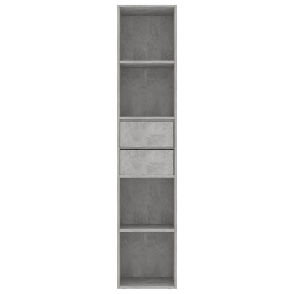 Book Cabinet 36x30x171 cm Engineered Wood Concrete grey