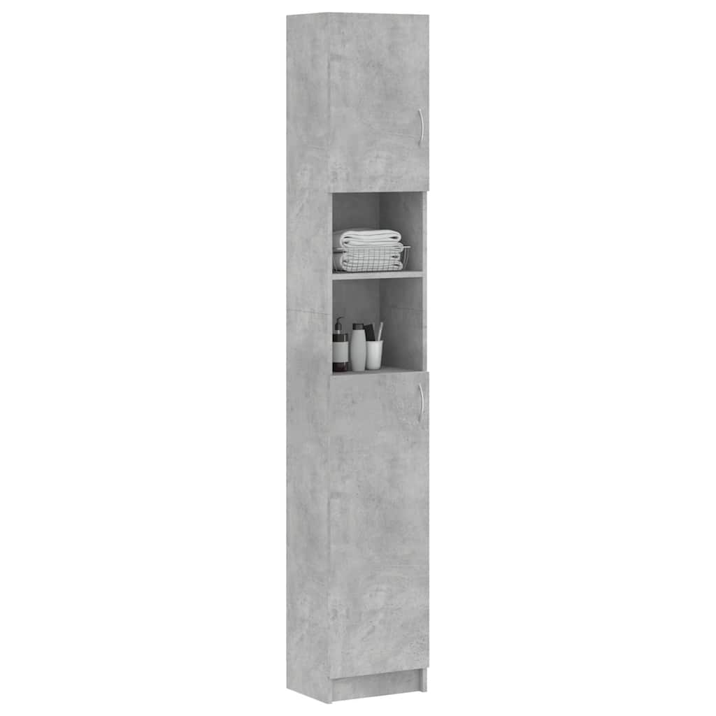 vidaXL Bathroom Cabinet | Concrete grey | Engineered wood | Tall 3