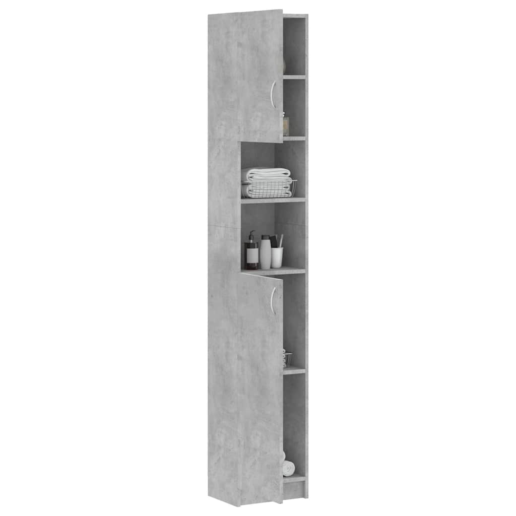 vidaXL Bathroom Cabinet | Concrete grey | Engineered wood | Tall 4