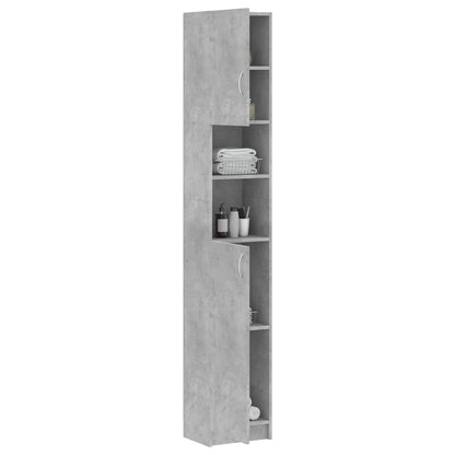 vidaXL Bathroom Cabinet | Concrete grey | Engineered wood | Tall 4