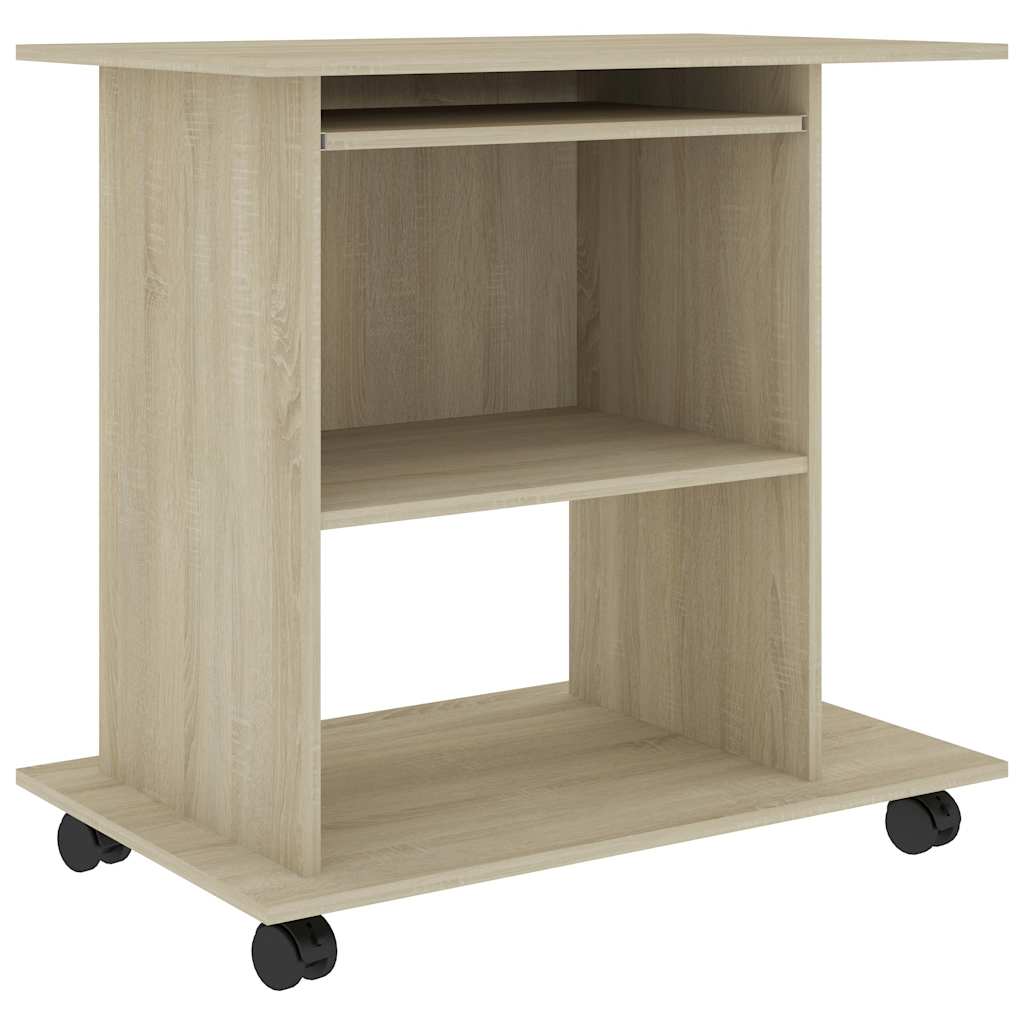 Computer Desk 80x50x75 cm Engineered Wood Sonoma oak