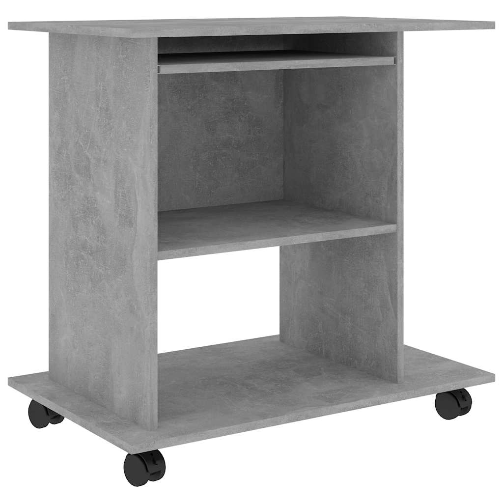 vidaXL Computer Desk | Concrete Grey | Engineered Wood | Compact 2