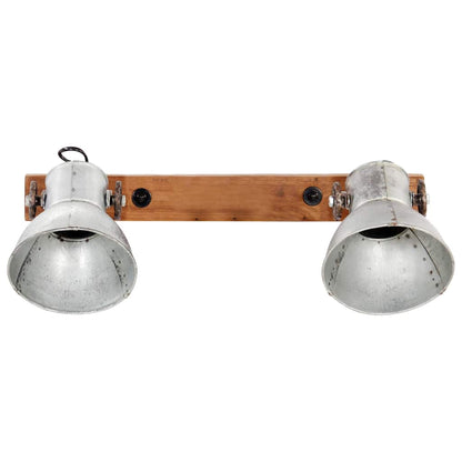 vidaXL Wall Lamp | Silver and brown | Iron and solid mango wood | 45 x 25 cm 3