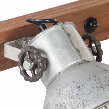 vidaXL Wall Lamp | Silver and brown | Iron and solid mango wood | 45 x 25 cm 6