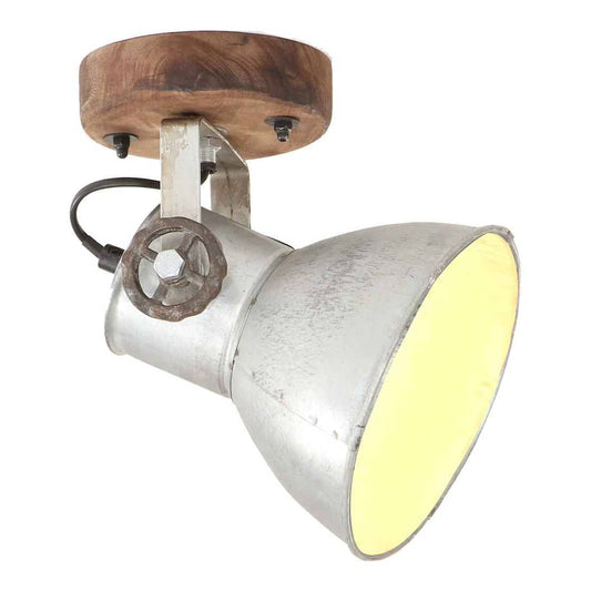 Industrial Wall Lamp 65x25 cm E27 Silver 2 x single lamp
