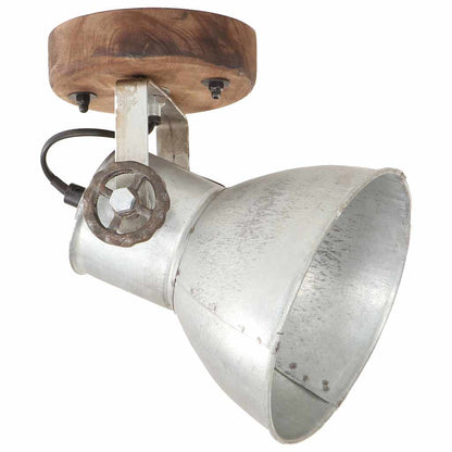vidaXL Industrial Wall/Ceiling Lamps 2 pcs Silver 20x25 cm E27 3