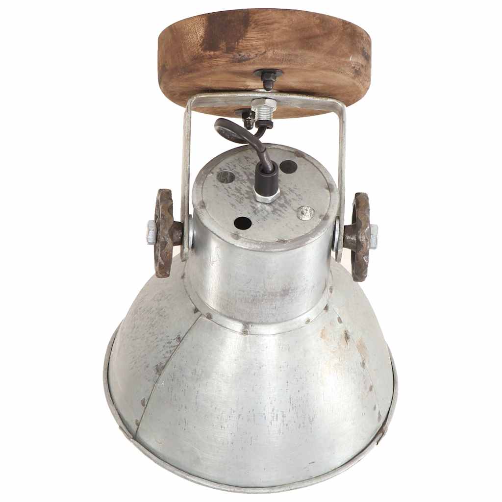 vidaXL Industrial Wall/Ceiling Lamps 2 pcs Silver 20x25 cm E27 5