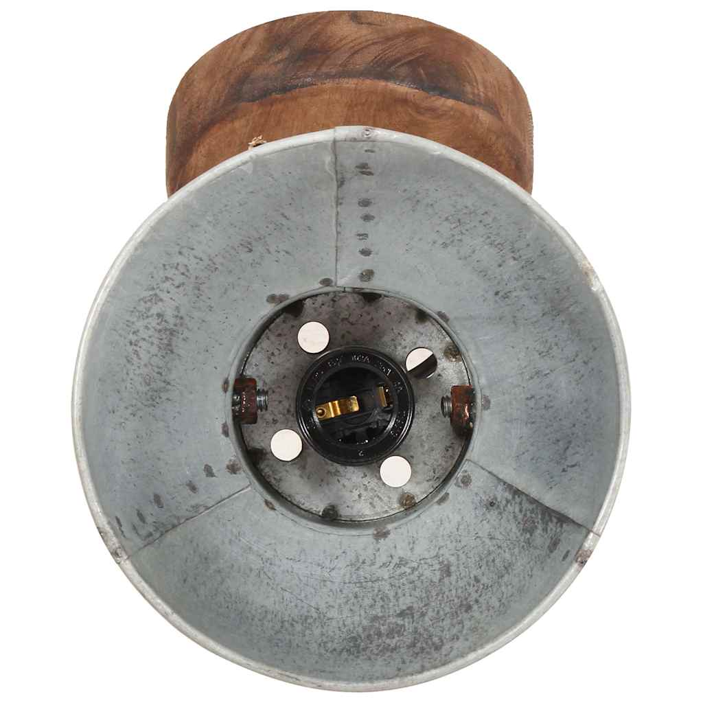 vidaXL Industrial Wall/Ceiling Lamps 2 pcs Silver 20x25 cm E27 6