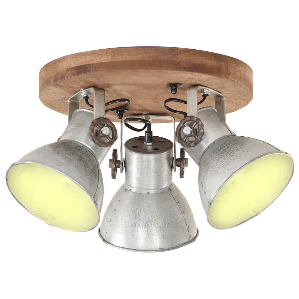 vidaXL Industrial Wall Lamp 65x25 cm E27 Silver