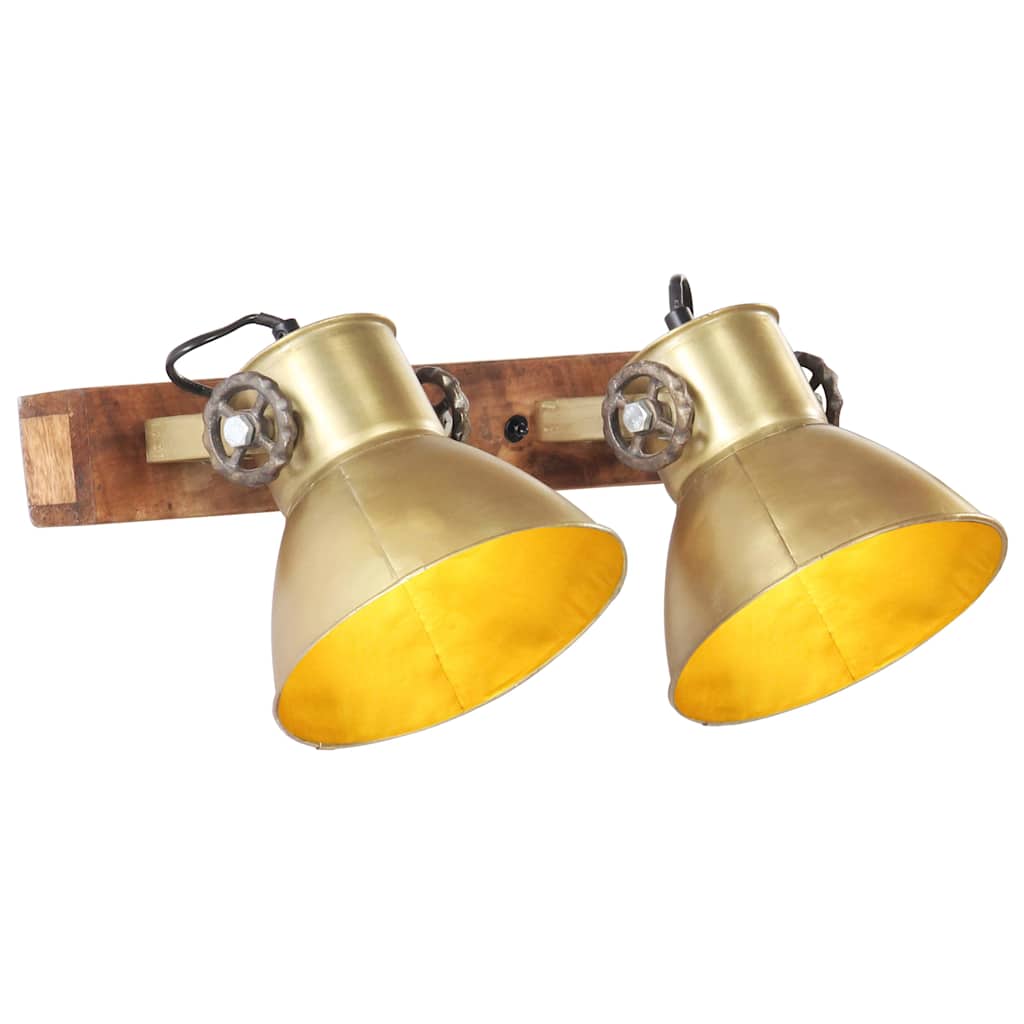 320508 vidaXL Industrial Wall Lamp Brass 45x25 cm E27 1